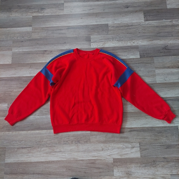 Vintage Red Blue Crewneck Sweatshirt - Picture 4 of 9
